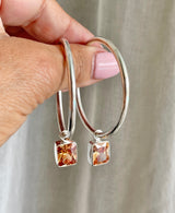 Zirconia Drop Pendants for hoops.   FREE SHIPPING