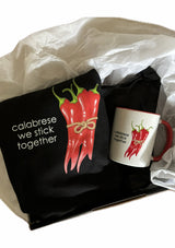 Italian Gift Box: Sicilian & Calabrese Apron & Candle in a Mug FREE SHIPPING