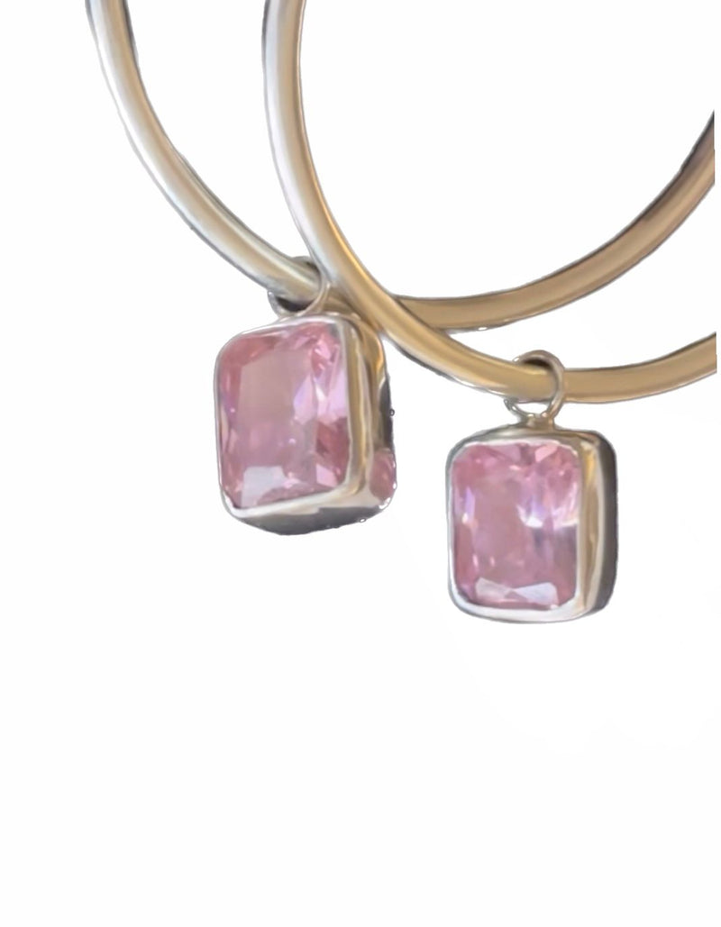 Zirconia Drop Pendants for hoops.   FREE SHIPPING