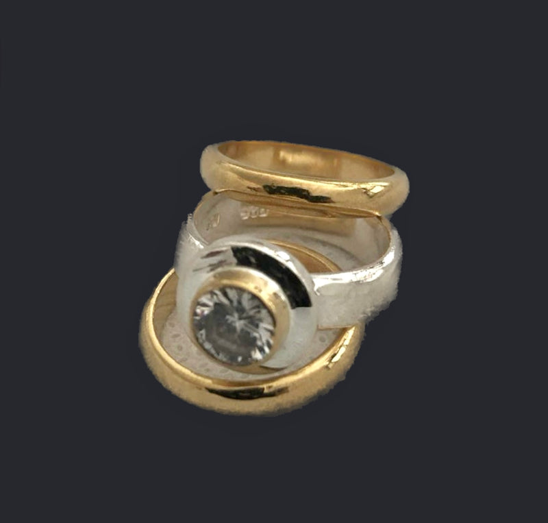 Two-tone Perla Ring