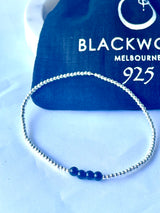 The Nera Stack: Sterling Silver & Black Onyx Bracelets FREE SHIPPING NOW