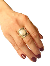 The Perla Ring: Hammered Sterling Silver & Freshwater Pearl Ring FREE  SHIPPING